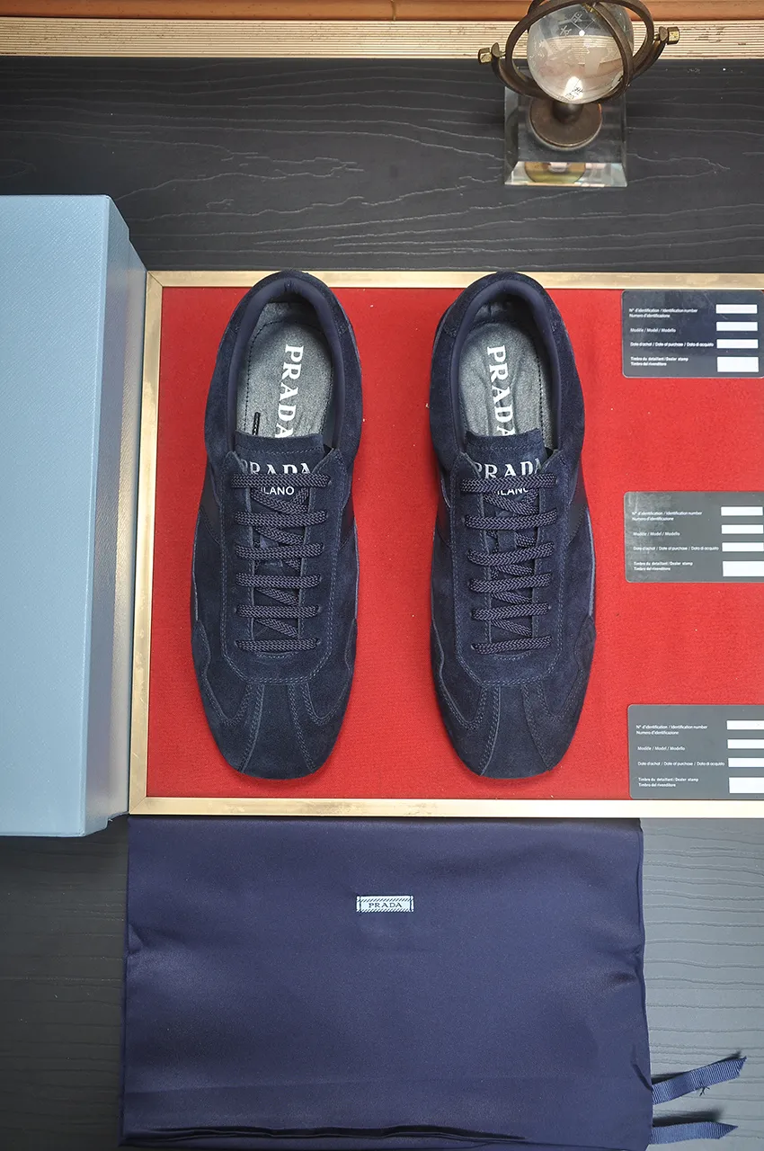 Men's shoes 💰560💶【PRADA】Couple's casual shoes, originally developed 1:1, made of high-mercerized cowhide with imported cowhide, silk sheepskin lining, rubber outsole, comfortable and soft on the feet, size for women: 35 to 41. Male 38 to 48💰🔥🔥🔥🔥🔥